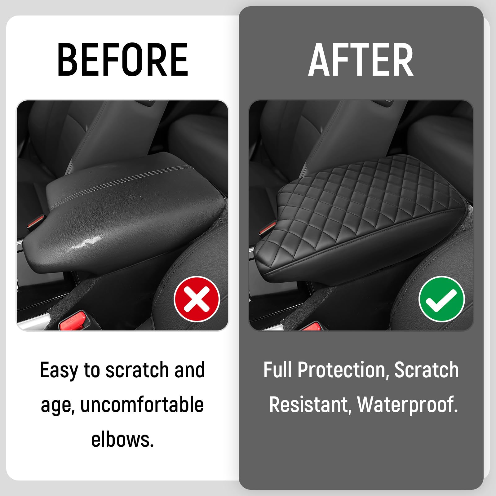 Bercicci armrest cover on Honda Accord; snug fit over center console.