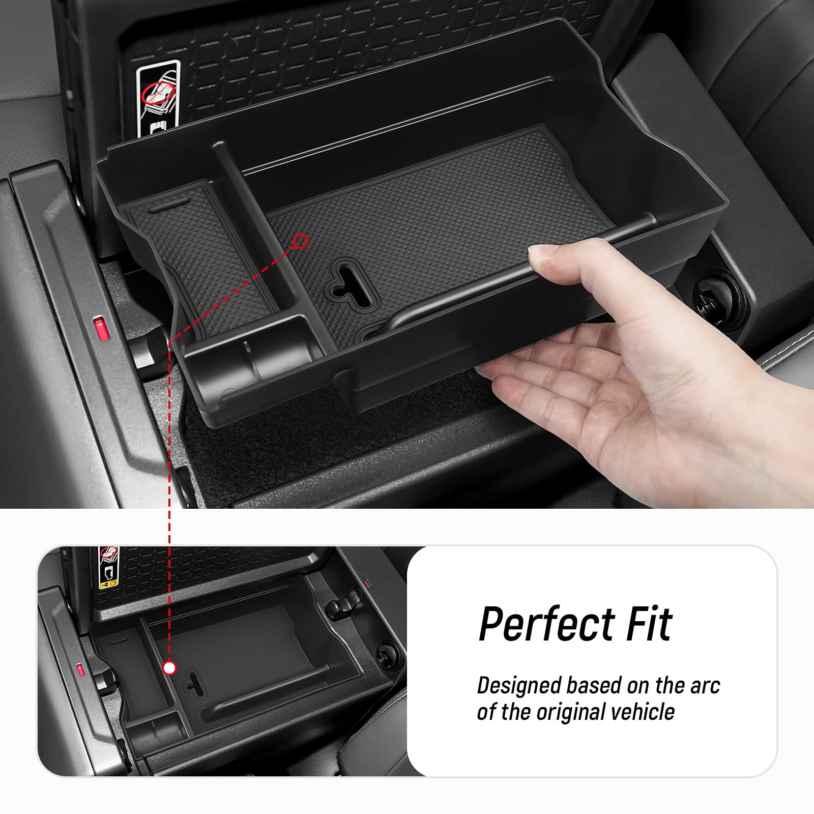 Under-seat space remains accessible for hidden storage in the RAV4