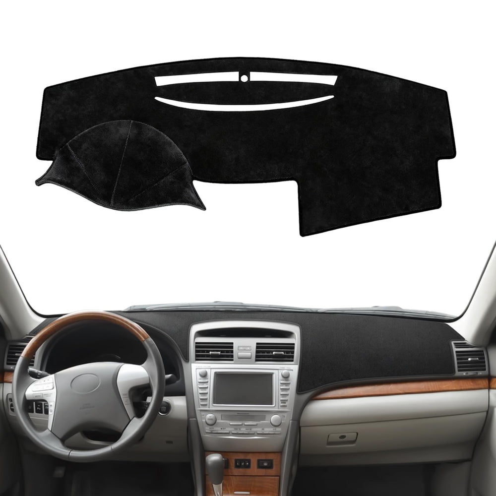 Bercicci dash cover in Camry 2007–2011 front view demonstrates snug fit and sun protection.