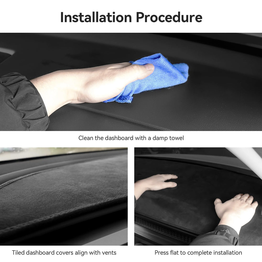 Bercicci dash cover reduces glare for safer daytime driving in bright sun.