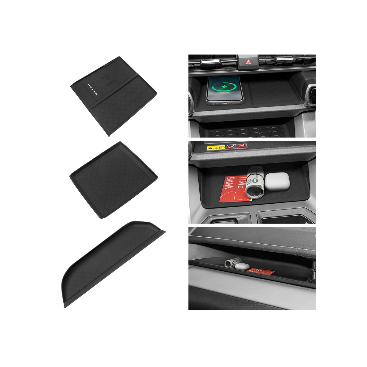 Bercicci Rav4 center console organizer tray keeps small items neatly stored.