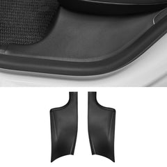 Bercicci rear door sill protector close-up shows durable ABS finish and edge protection.