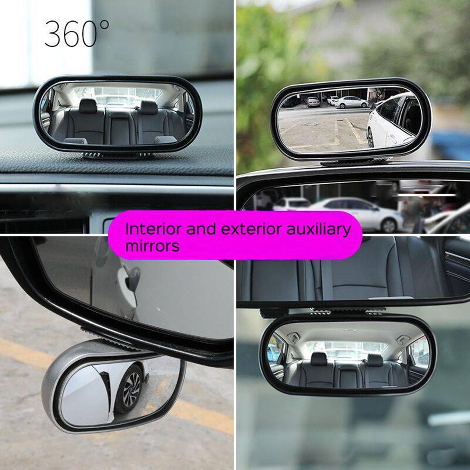 Berfi Life rotatable blind spot mirrors offer 360-degree adjustment for flexible perspective.