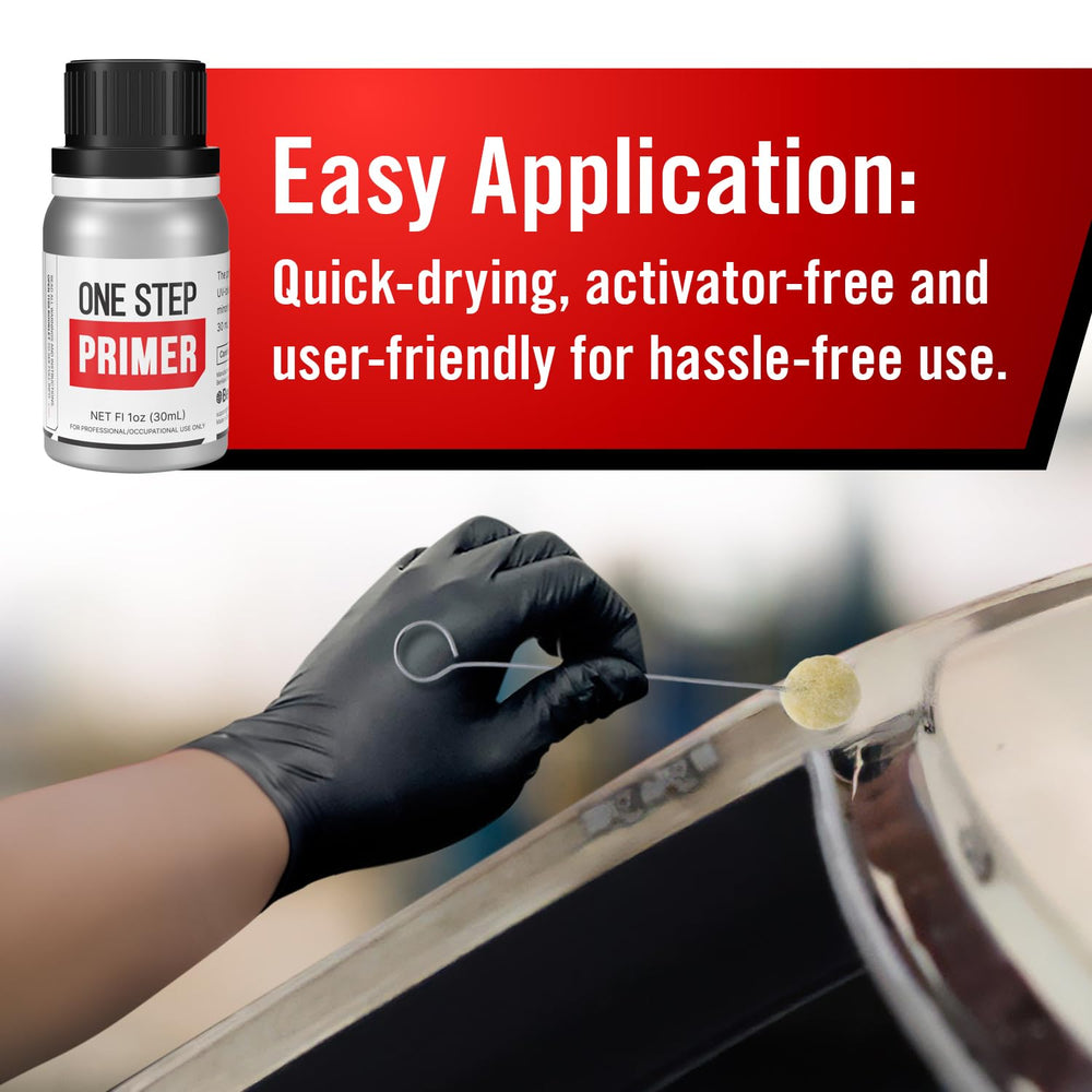Berkland primer dries quickly to speed up windshield replacement workflow