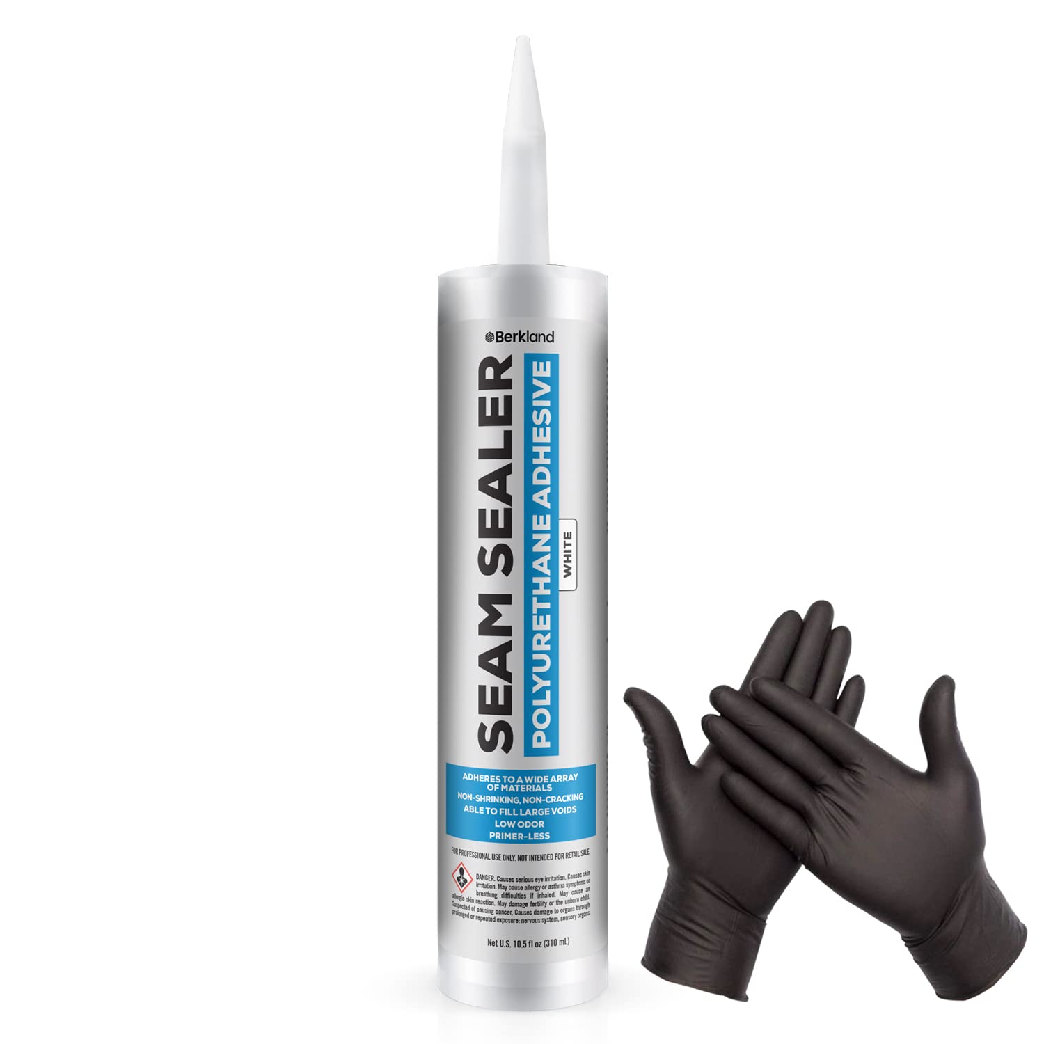 Berkland seam sealer applied to an auto door joint for a durable seal.
