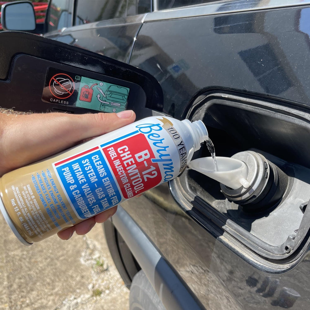 Berryman B-12 Chemtool fuel system treatment cleans fuel lines and injectors for better efficiency.