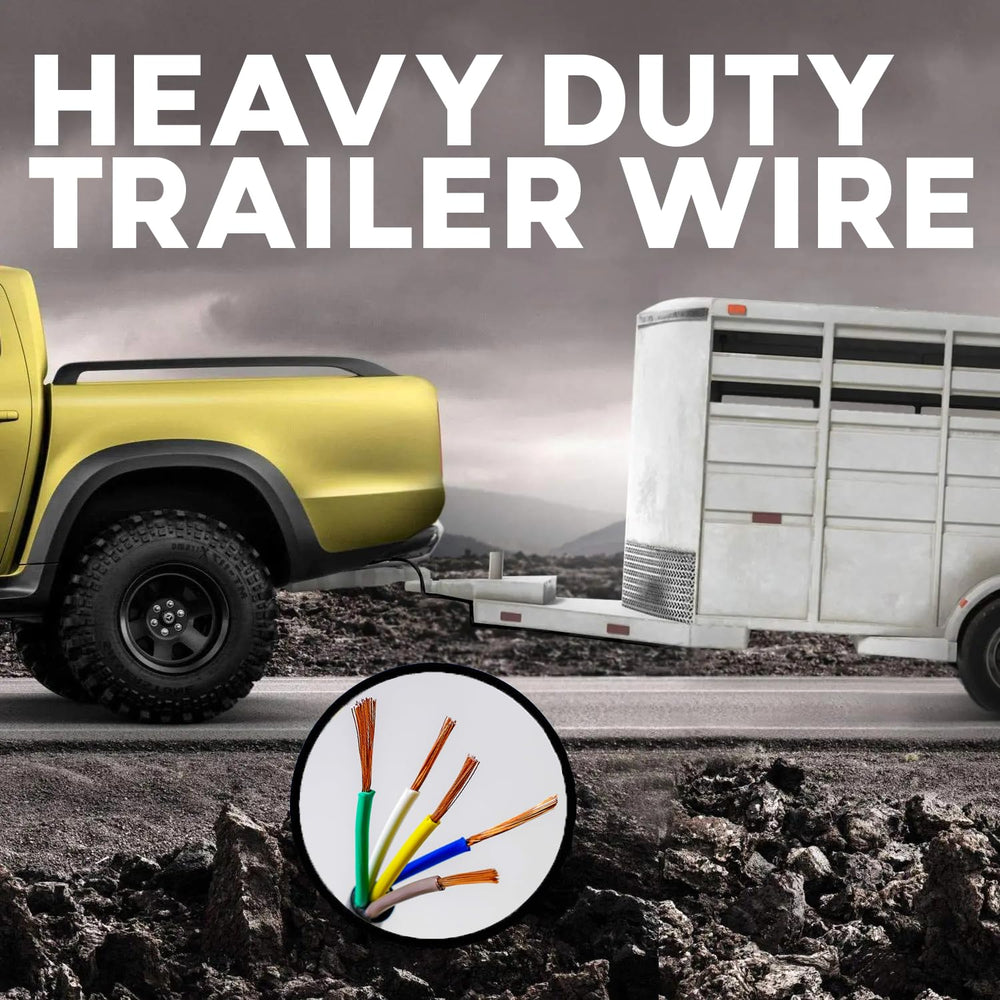 BEST CONNECTIONS 5 Way Trailer Wire 25 ft length for compact setups