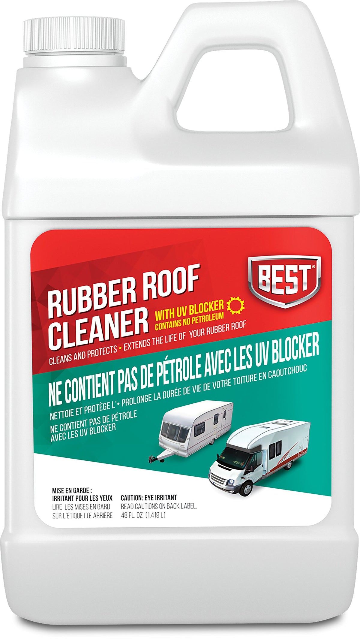 B.E.S.T. Rubber Roof Cleaner-Protectant bottle for roof protection and cleaning