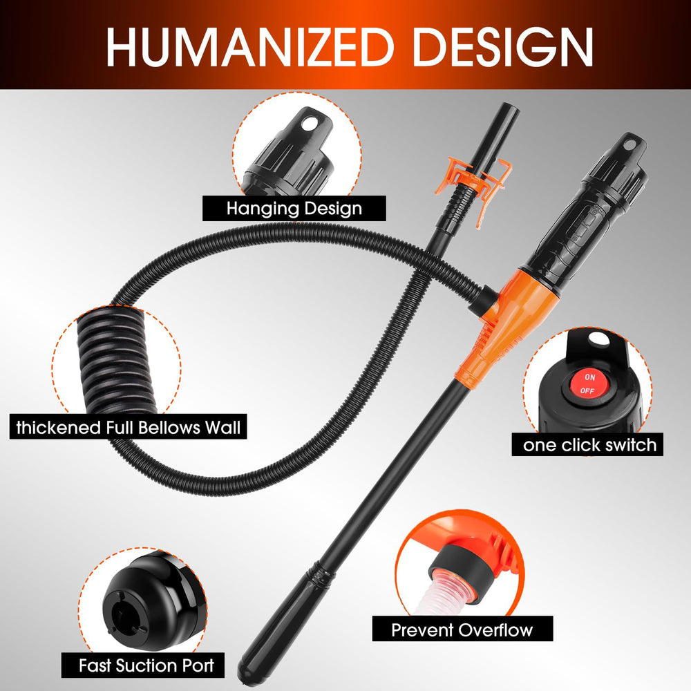 BestCosy 47-inch hose provides flexible reach for cans and drums.