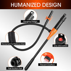 BestCosy 47-inch hose provides flexible reach for cans and drums.