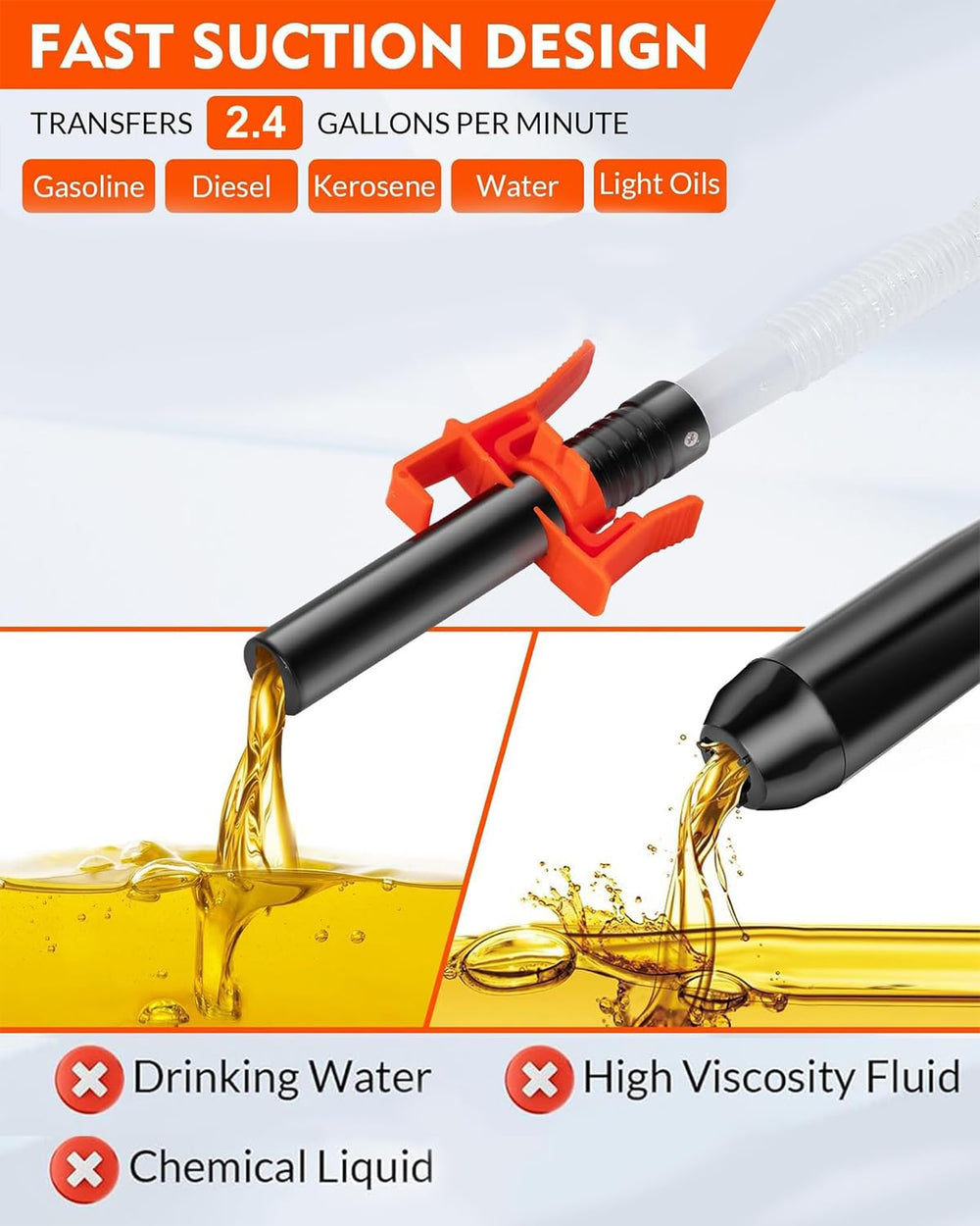 BestCosy pump powered by batteries supports D-cell or AA for off-grid use.