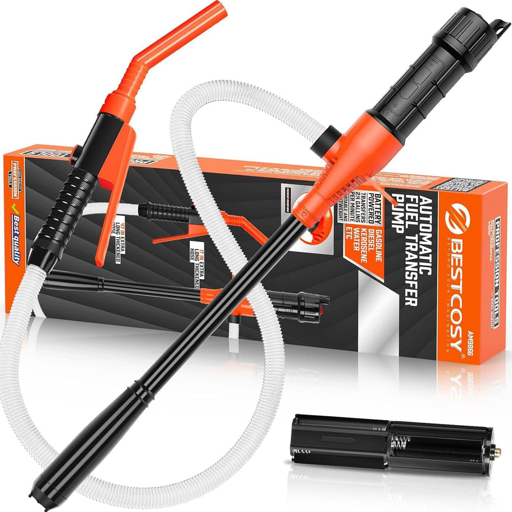 BestCosy electric fuel transfer pump ready for on-site use, portable and easy.