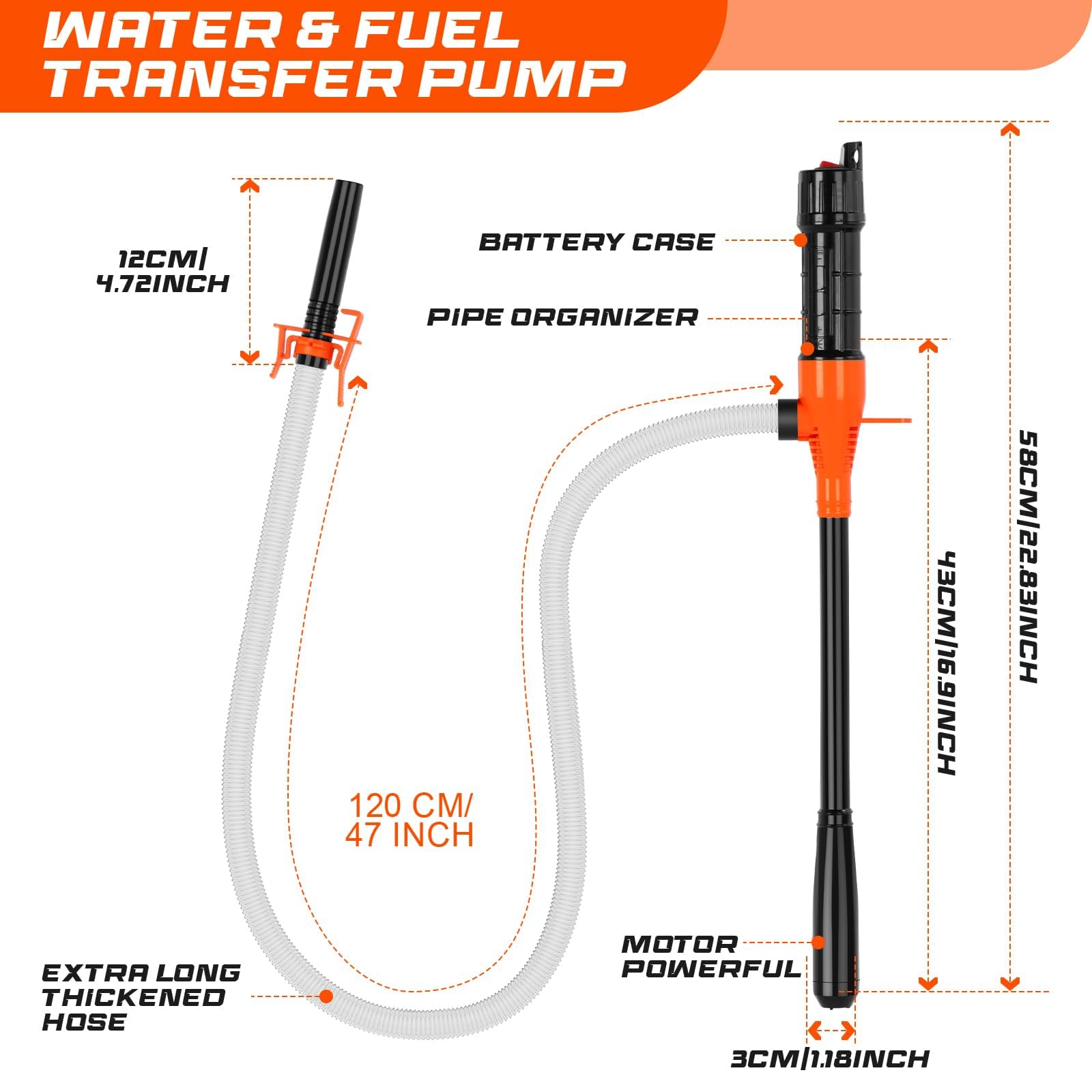 BestCosy multi-use siphon pump with corrosion-resistant body for long-lasting use.