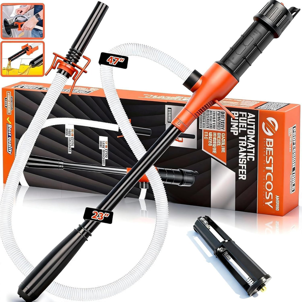BestCosy portable transfer pump with battery power for on-the-go fuel transfer.