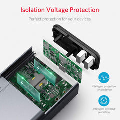 BESTEK 150W inverter durable metal housing built for long-lasting car power.