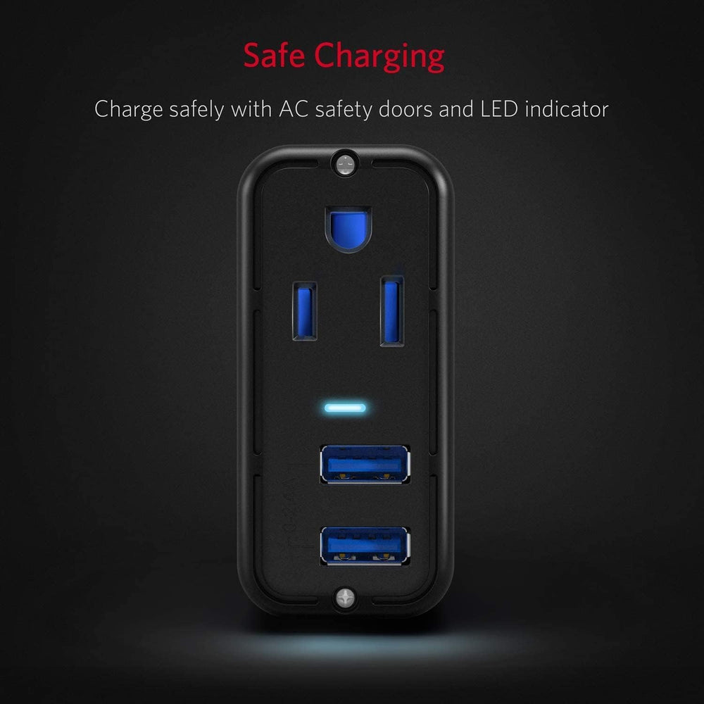 BESTEK 150W inverter durable metal housing protects during travel.