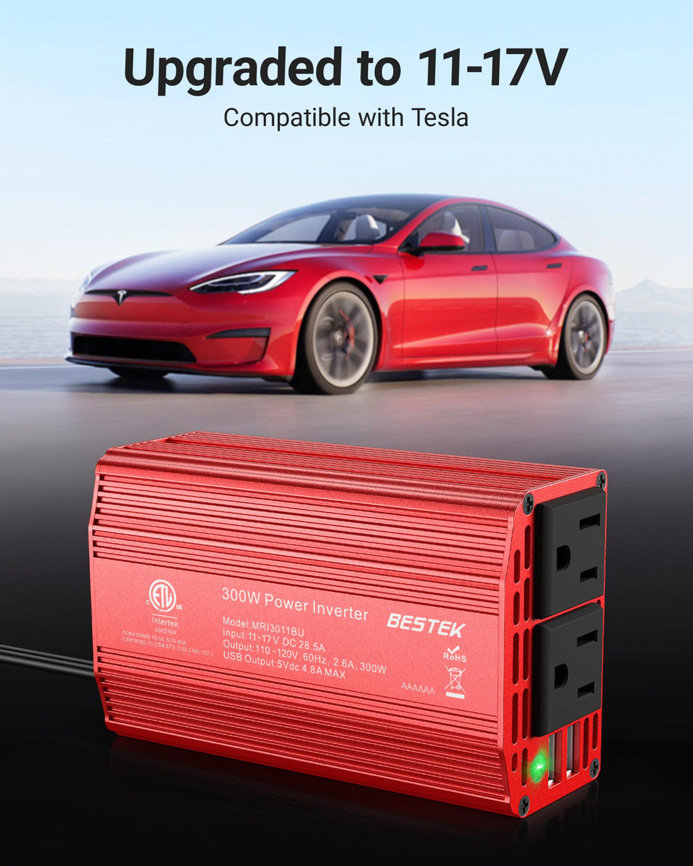 Bestek inverter with built-in safety protections for peace of mind.