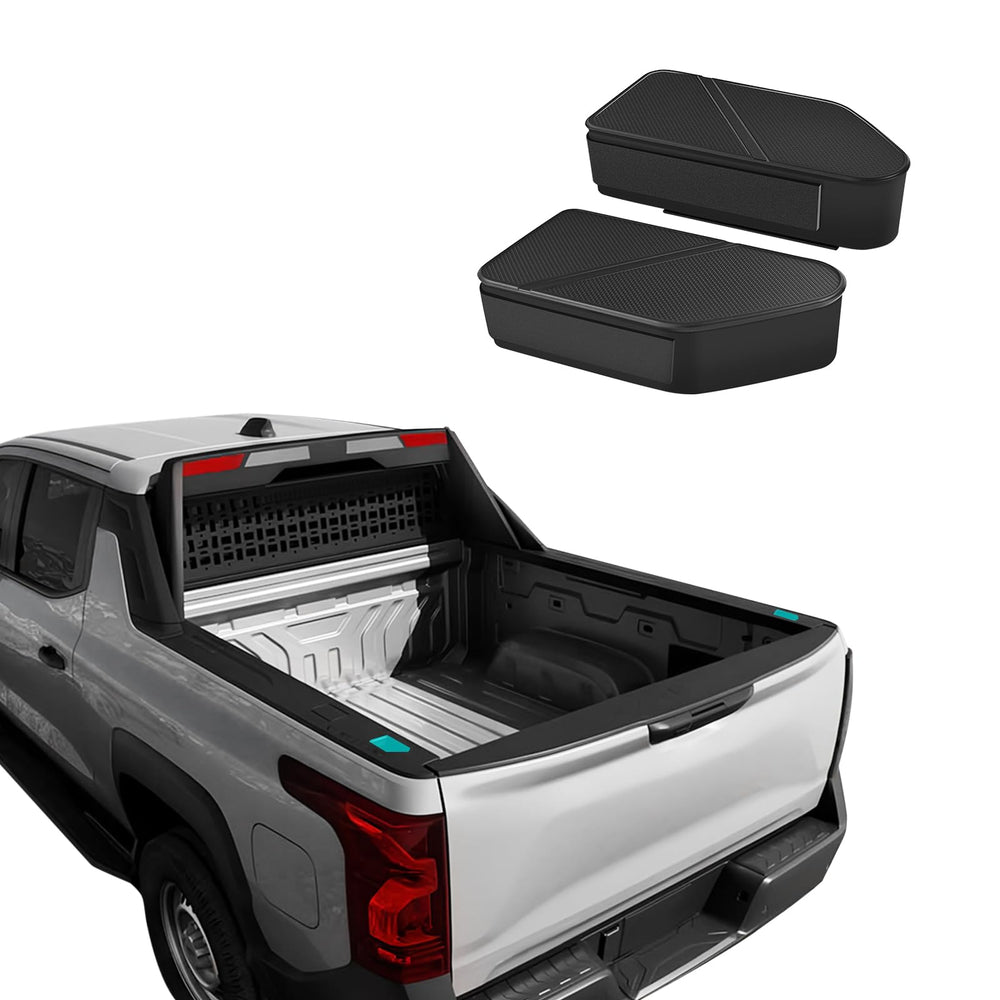 BestEvMod bed rail stake pocket covers on Silverado EV with OEM-like fit