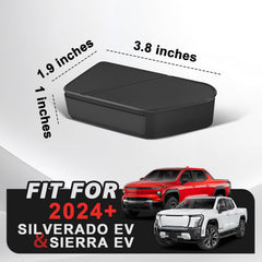 BestEvMod stake pocket covers on Silverado EV side view protecting pockets