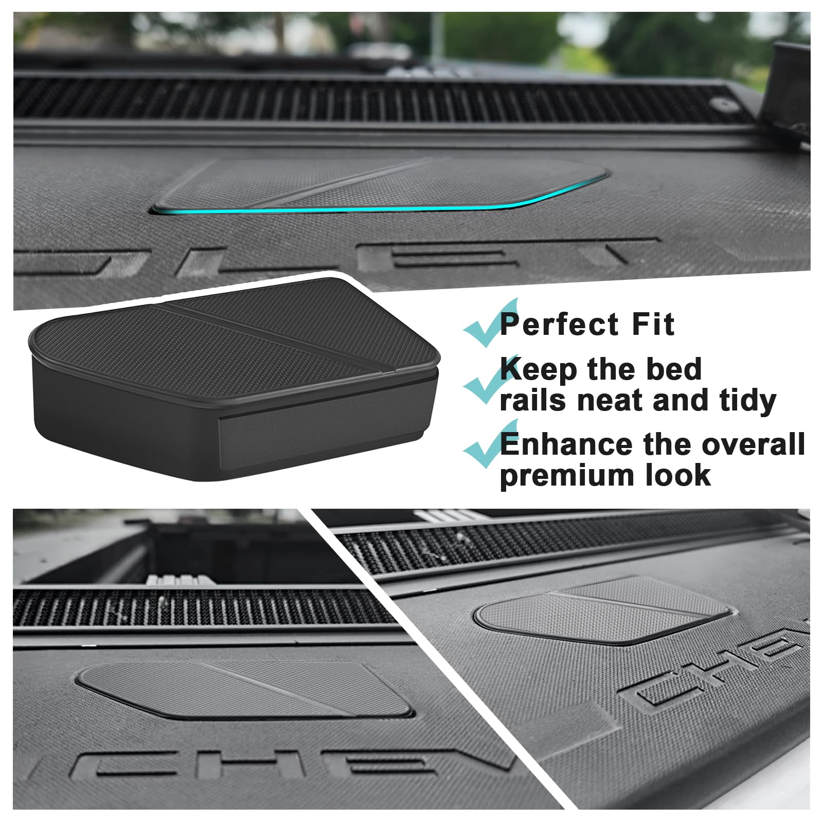 Close-up of BestEvMod cover edge and snug fit on Sierra EV
