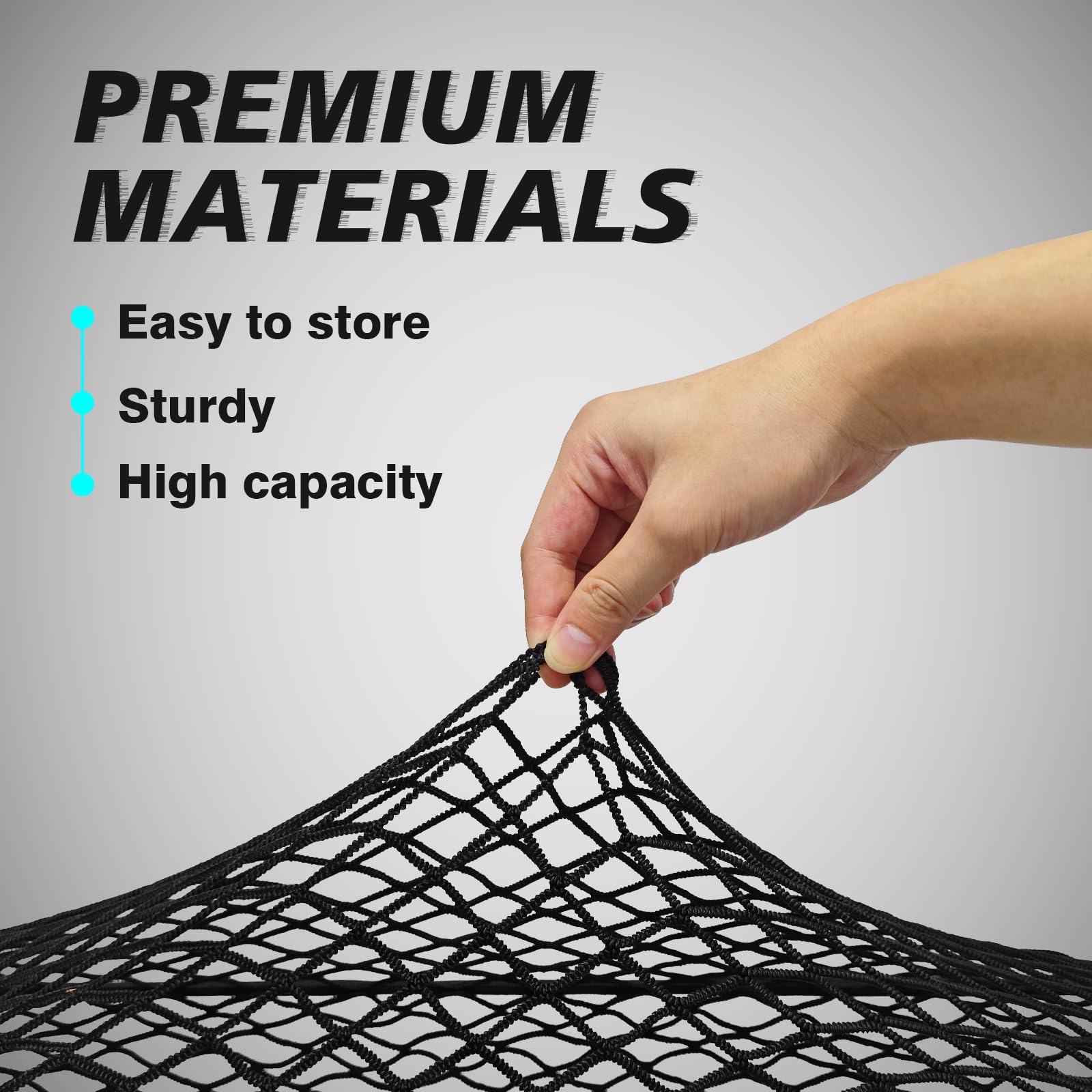 BestEvMod cargo net made from stretchable material maintaining tension