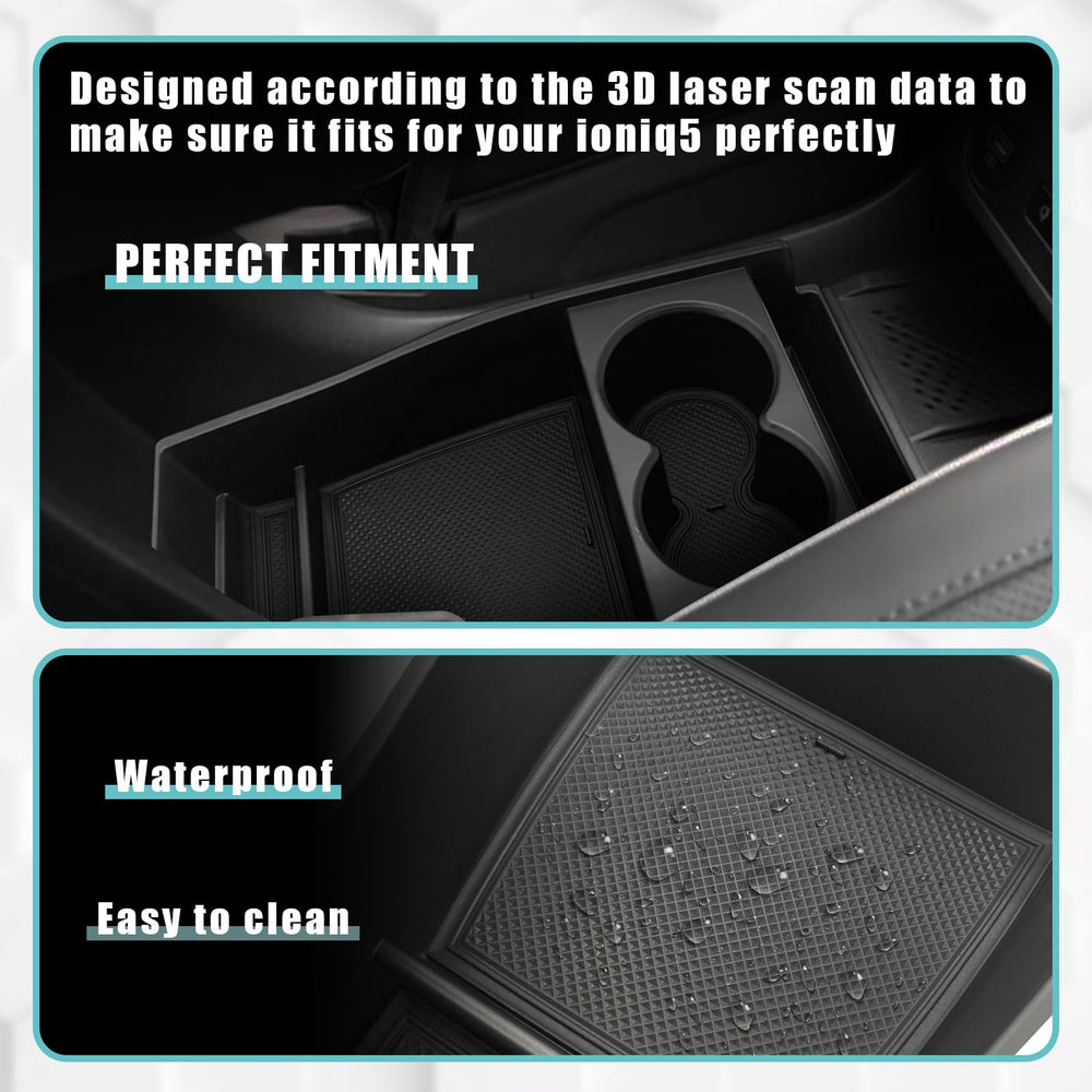 BestEvMod Ioniq5 waterproof anti-slip mat insert protects items from sliding.
