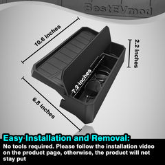 BestEvMod silicone dashboard tray with lid closed protecting contents