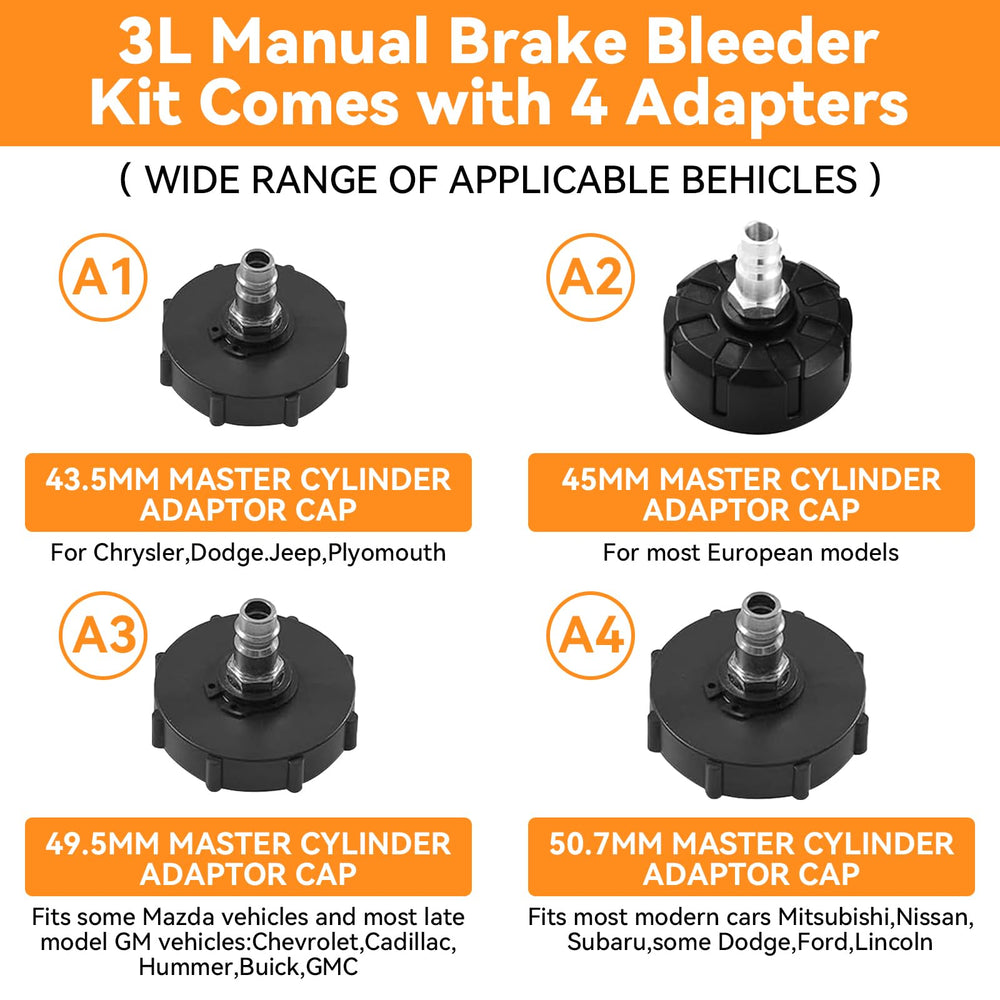 BESTGLOAL 3L brake bleeder bottle 1L captures fluid during bleeding.