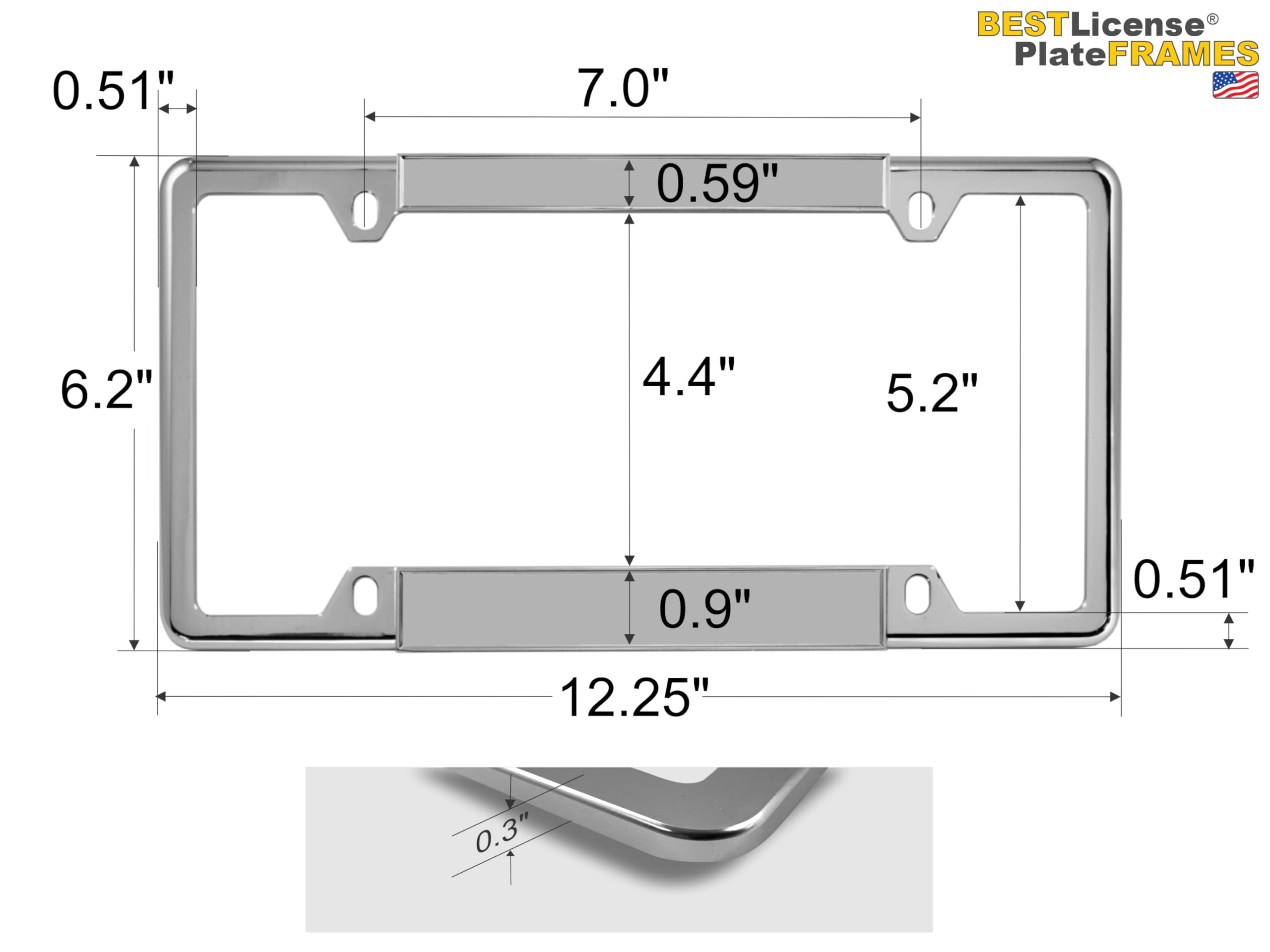 BestLicensePlateFrames USMC black frame provides weatherproof protection