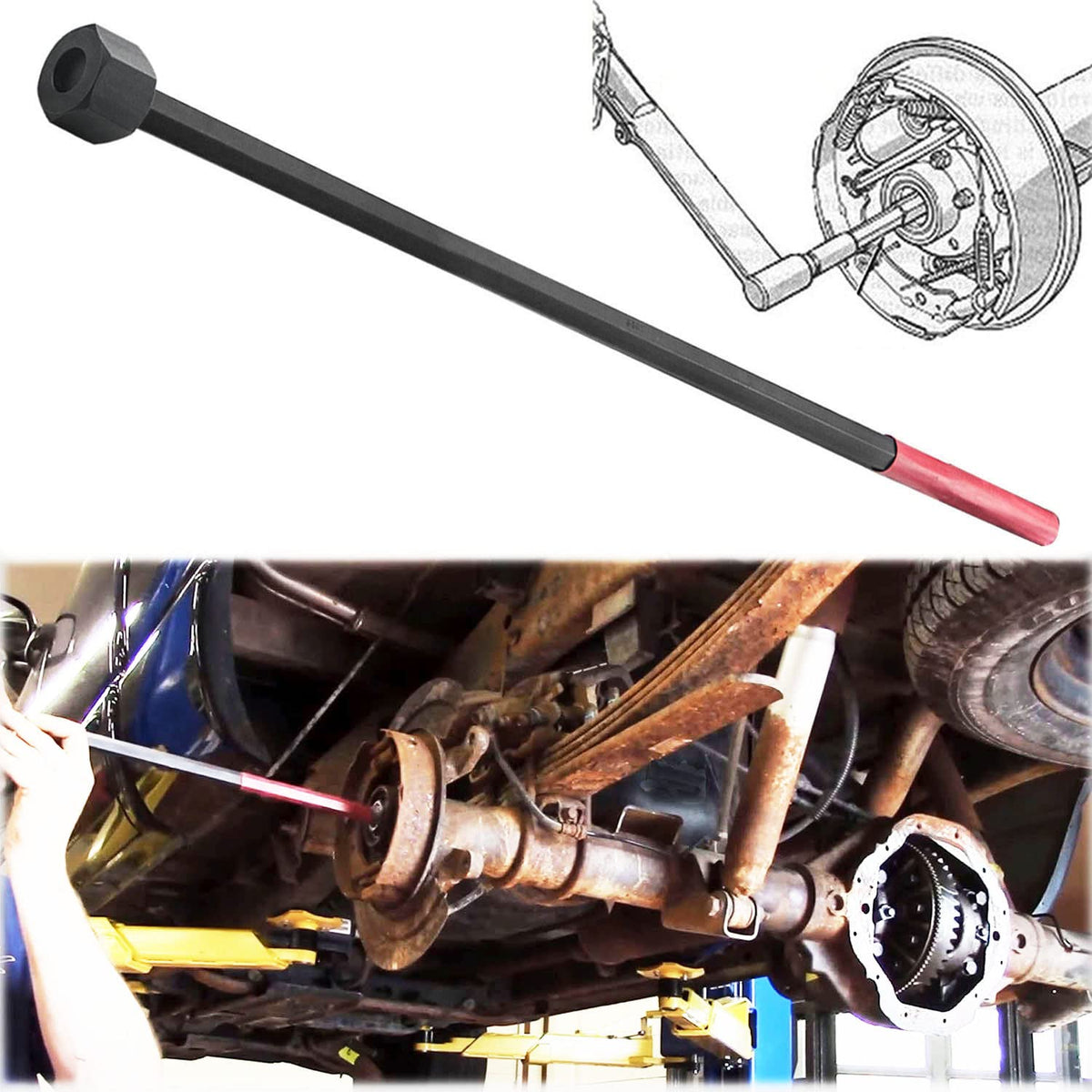 Bestong differential deflecting bearing wrench for Chrysler/Dodge rear axles enables precise preload adjustments.