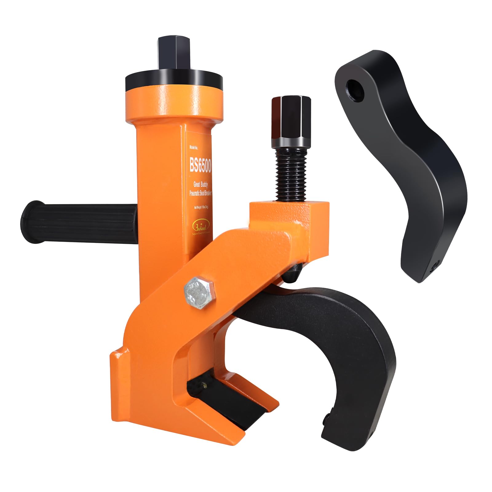 BESTOOL pneumatic bead breaker in-use with air tools for quick tire service.