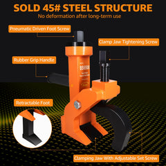 BESTOOL bead breaker compatible with impact wrench and air ratchet for versatile use.