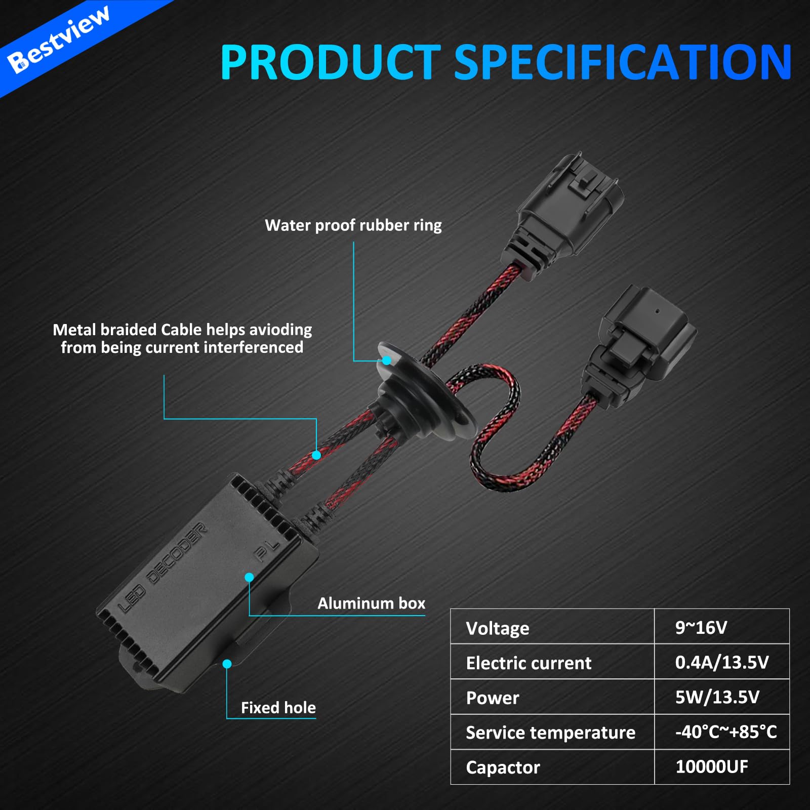 Compact, easy-to-install canbus decoder through simple wiring in compatible vehicles.