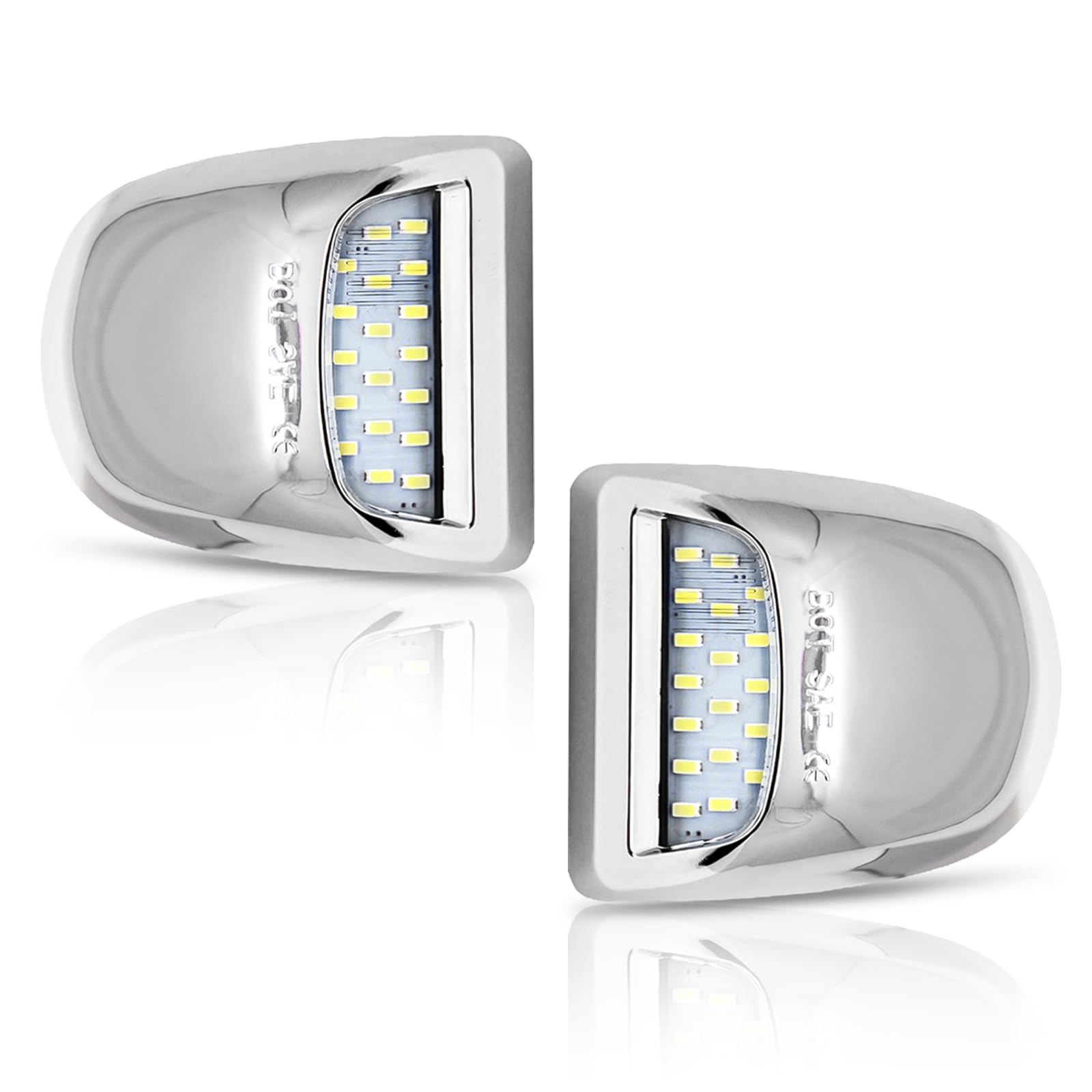 Bestview LED license plate light front view with bright 18 SMD LEDs for clear night visibility