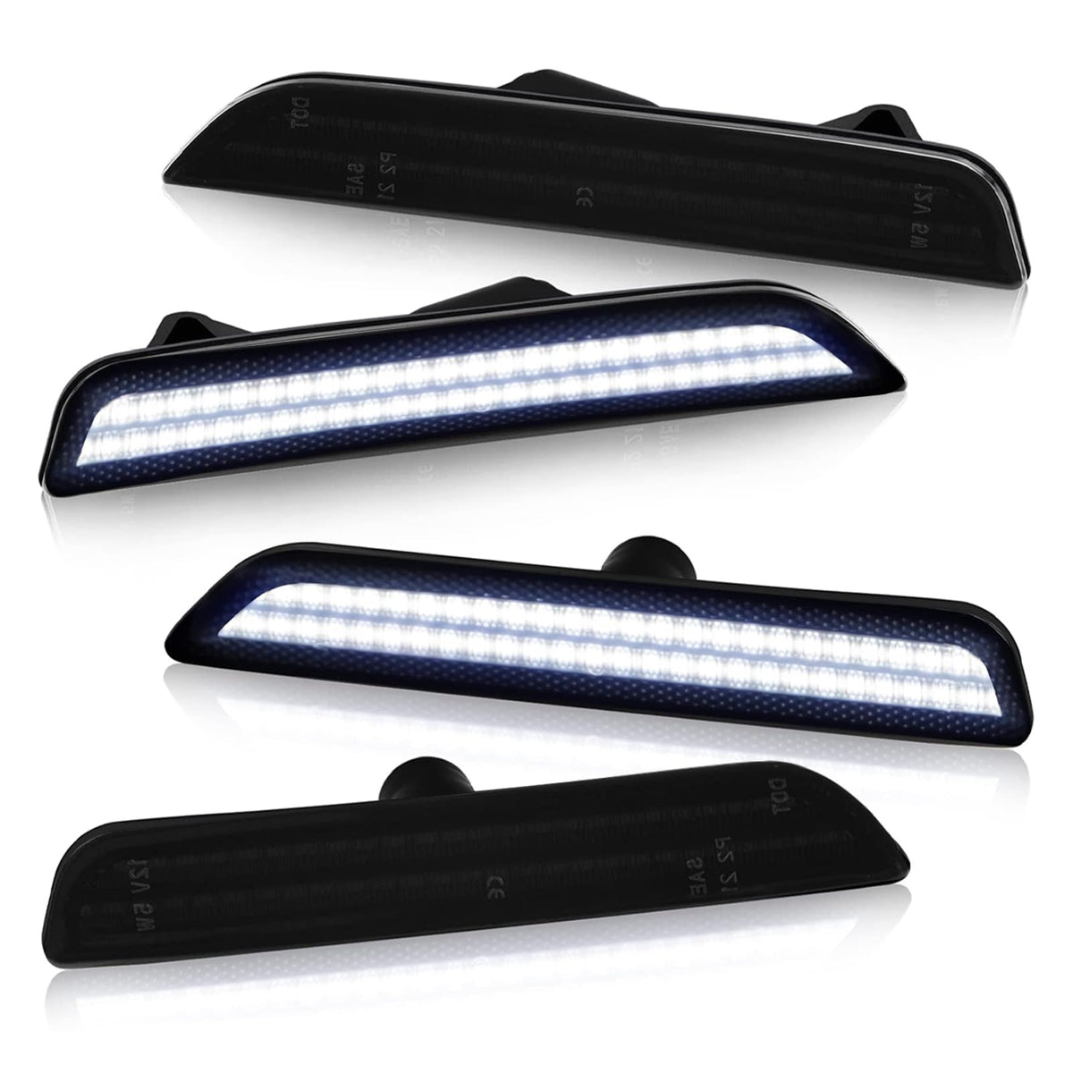 Bestview LED front left smoked side marker for Mustang