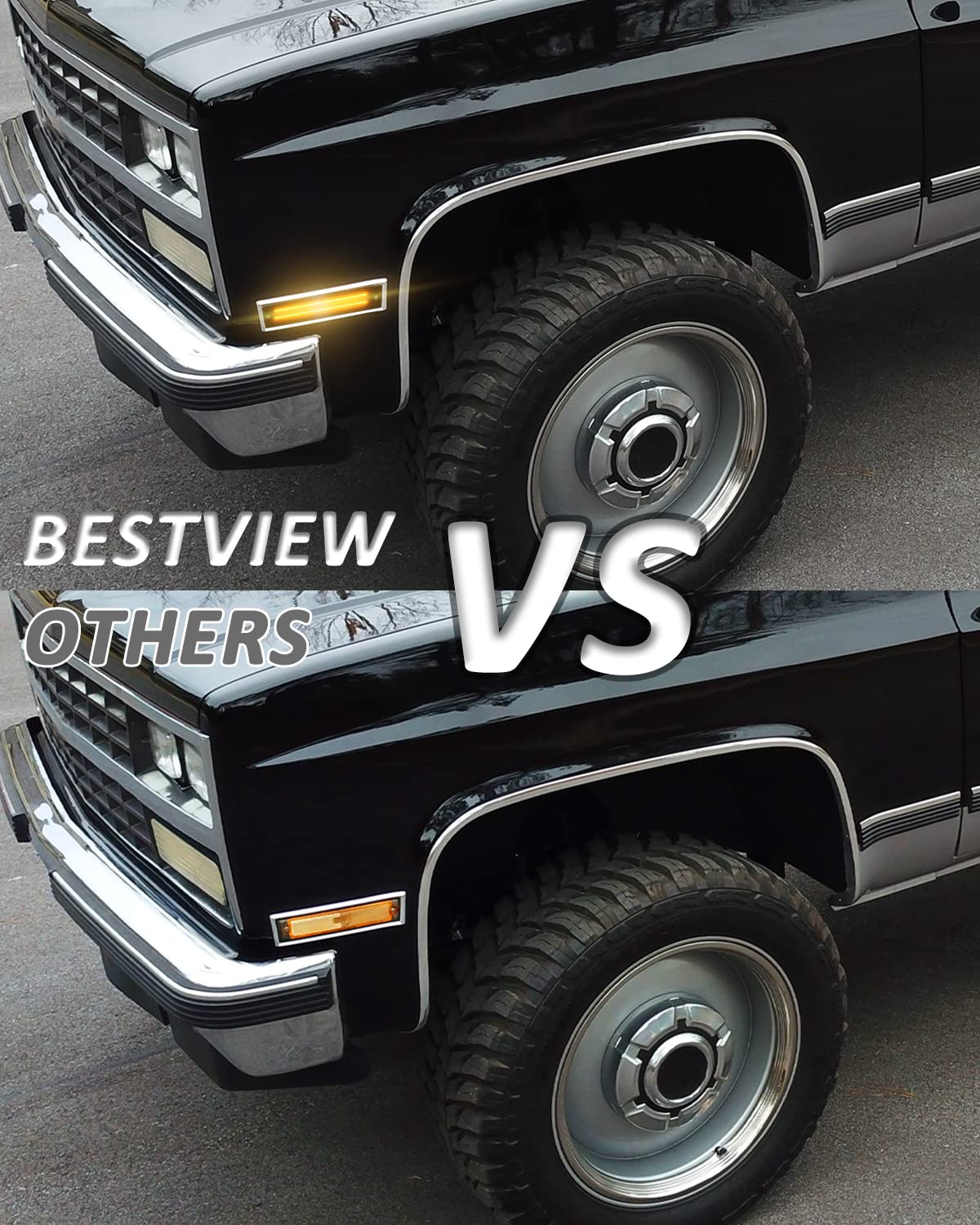Enhanced night visibility with Bestview LED side marker light.