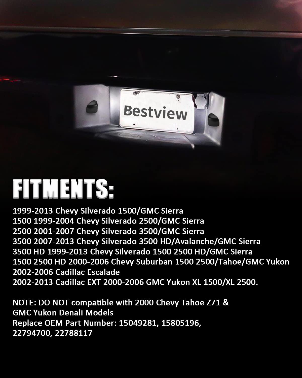 Bestview IP66 waterproof license plate light designed to withstand weather.