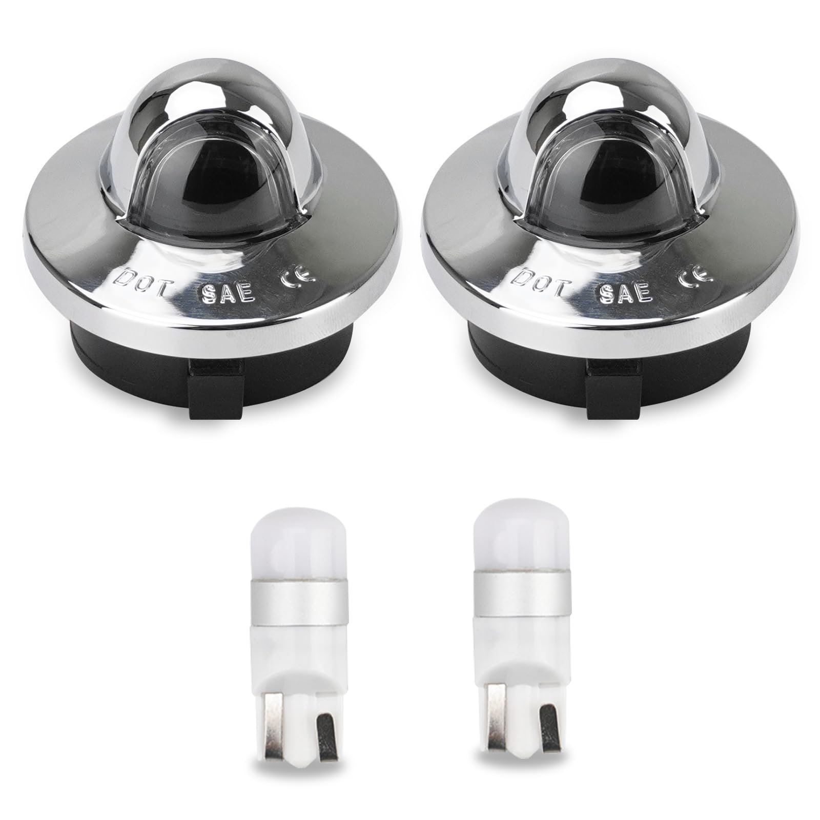 Bestview LED license plate light with rear lamp for improved night visibility.