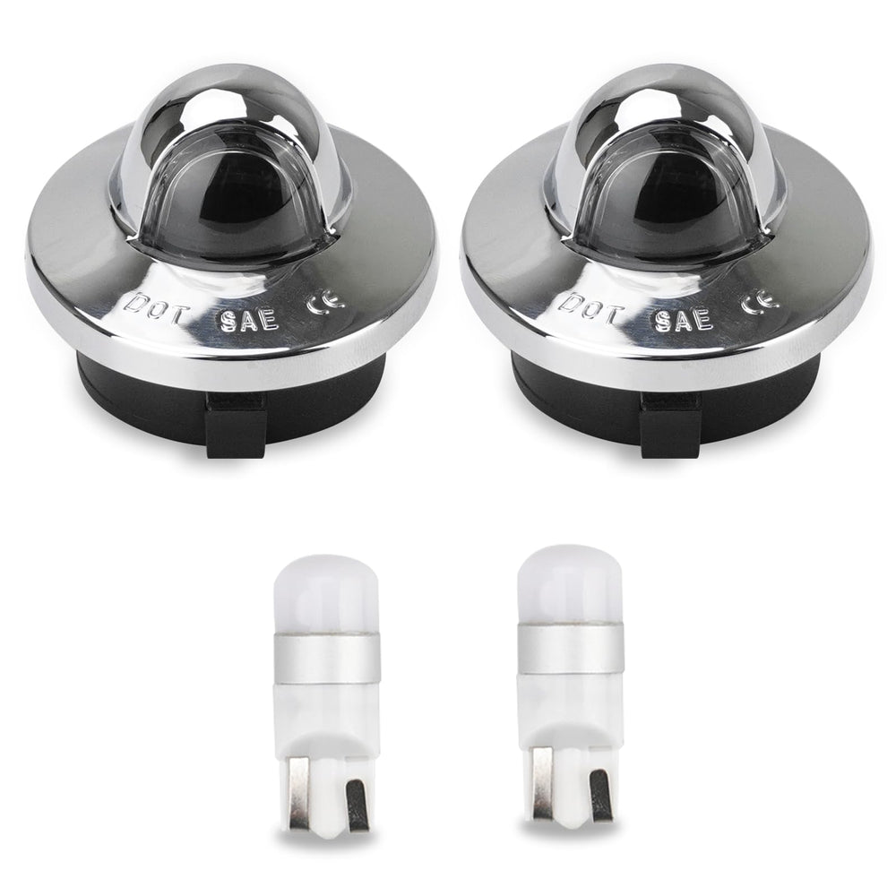 Bestview LED license plate light with rear lamp for improved night visibility.