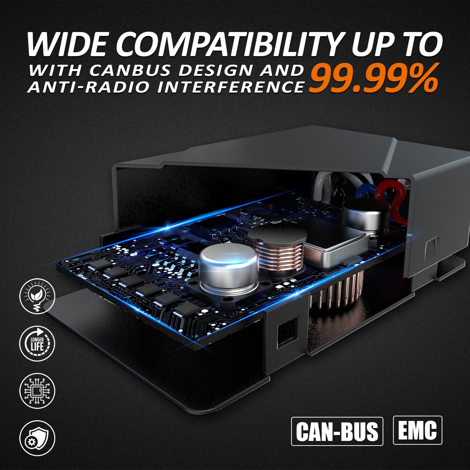 Bestview capacitive smoothing reduces power spikes for smoother LED performance.