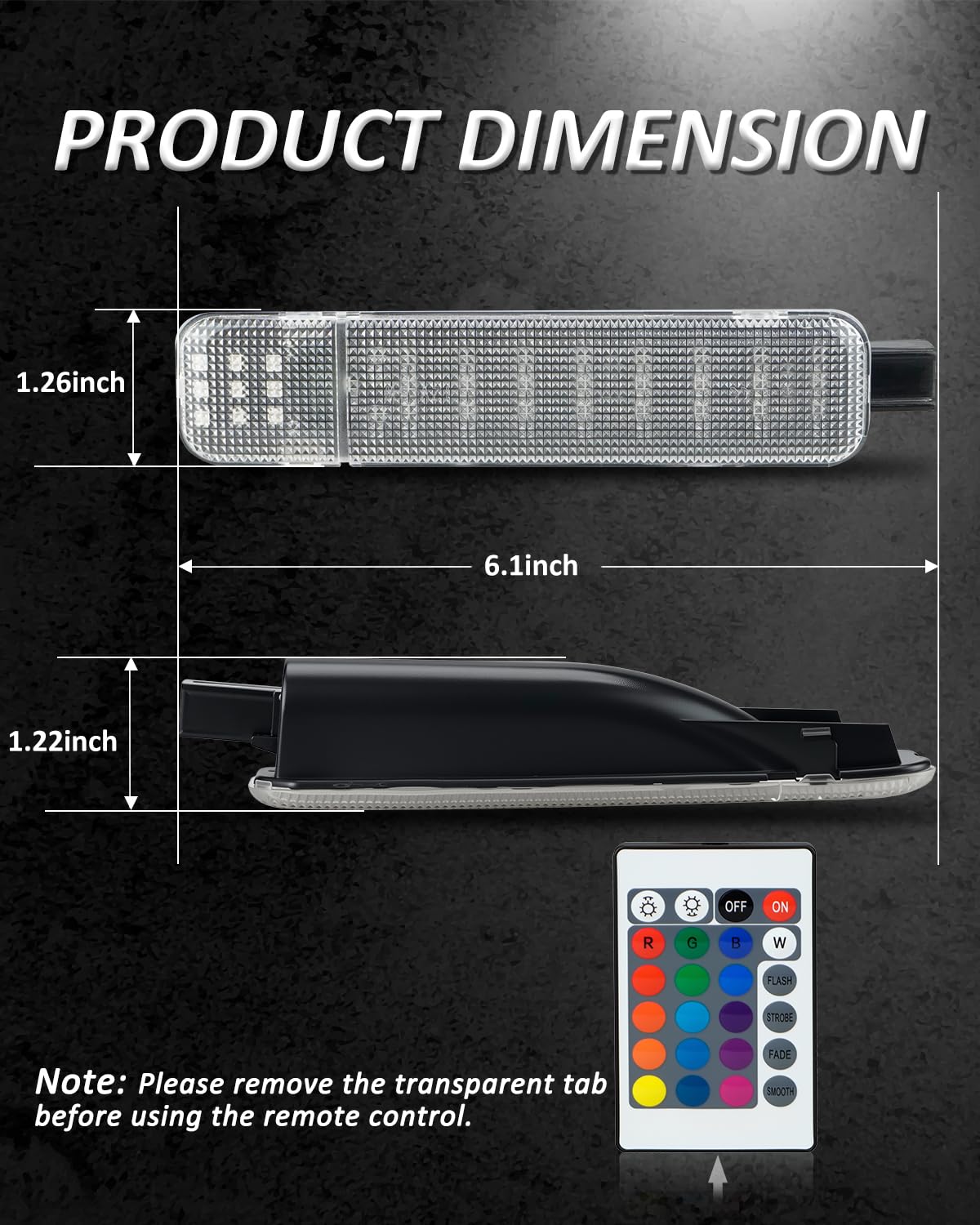 Bestview RGB door panel light for H2 with remote color control