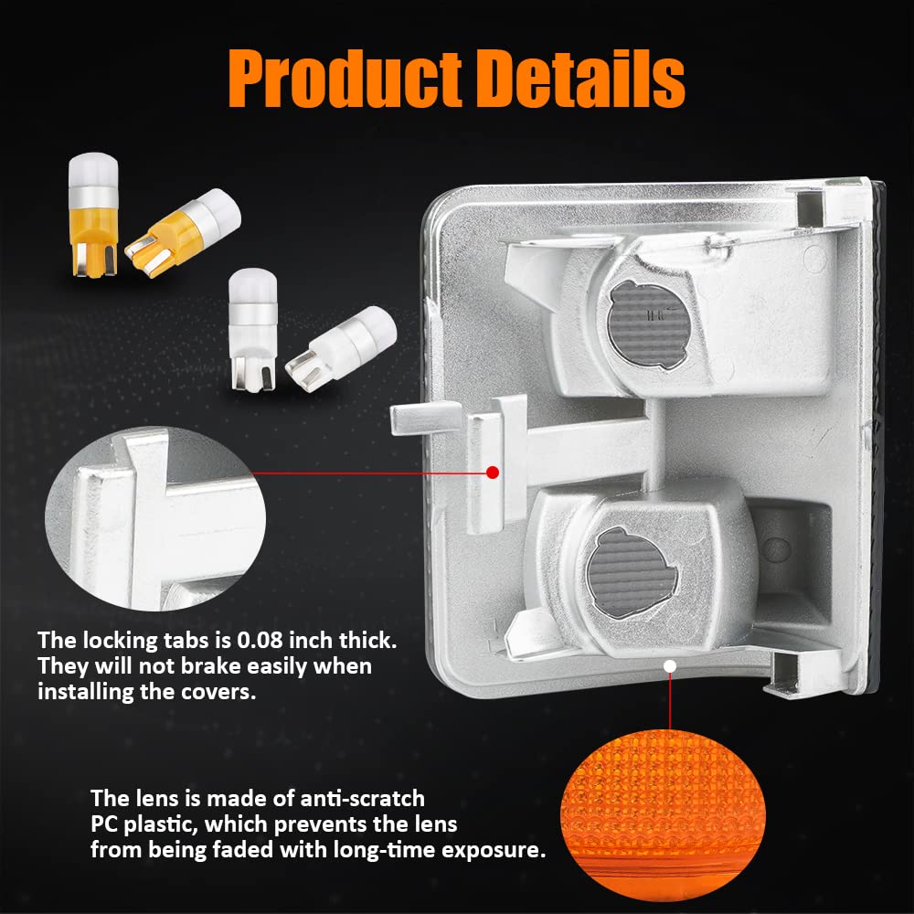 Bestview signal mirror lights front view show dual-color pattern