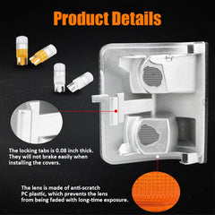 Bestview signal mirror lights front view show dual-color pattern
