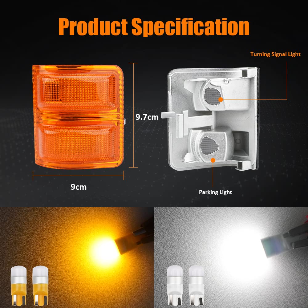 Bestview white LED side marker lights provide clear daytime and night marker illumination