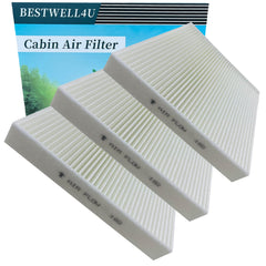 BESTWELL4U BW182 cabin filter packaging for a convenient 3-pack replacement