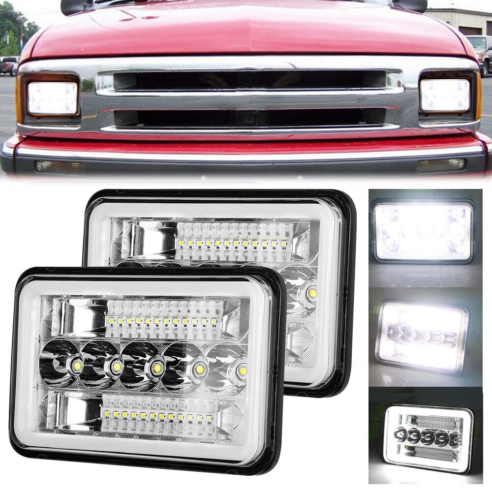 BESTZHEYU 4x6 LED headlights front view for improved night visibility