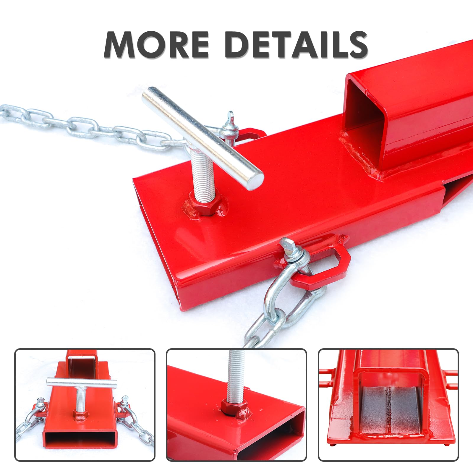 Bestzheyu safety chain included enhances anchoring and stability during towing.