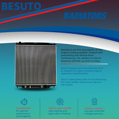 Besuto radiator side profile highlighting compact 26mm core for fit