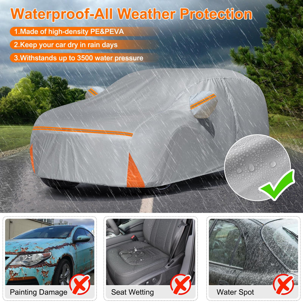 BETERNY Suburban Cover rear view demonstrates windproof security for outdoors