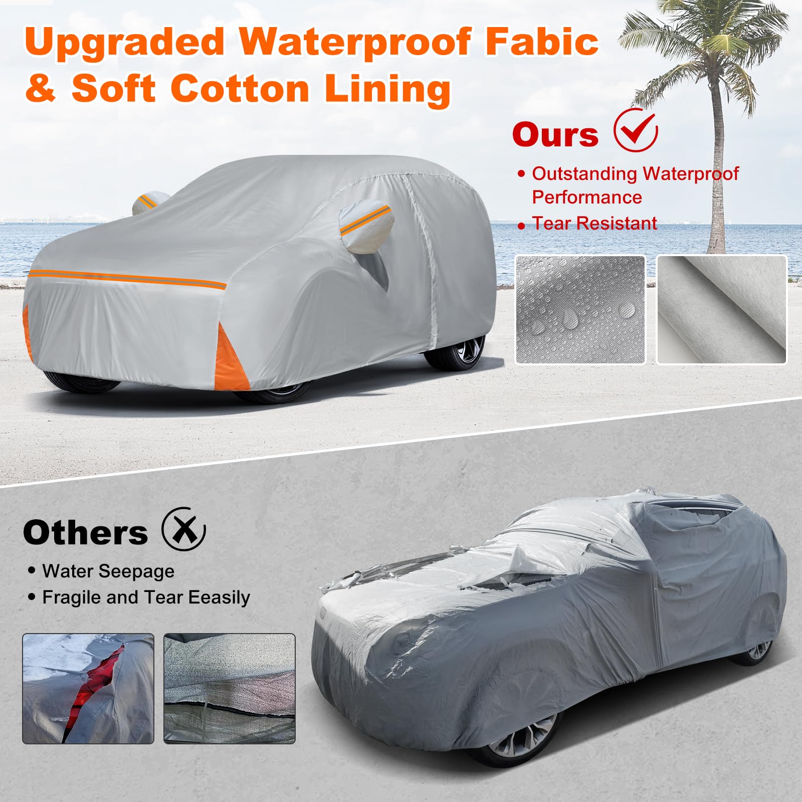 BETERNY windproof straps setup helps secure the cover in windy conditions